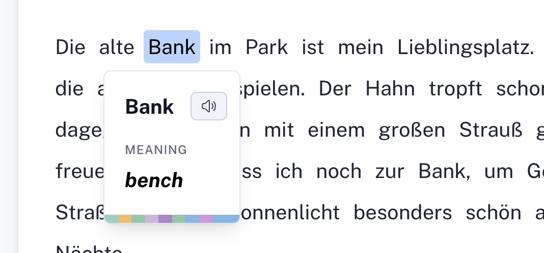 Bank/bench example